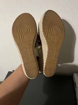 Sandalias Pitillos blancas esparto