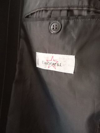 Americana negra pinstripe hombre
