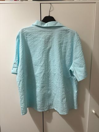 Camicia Vunic celeste a maniche corte