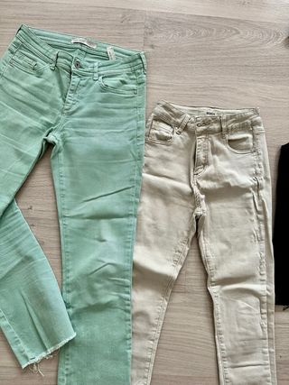 Lote pantalones: beige, negro
