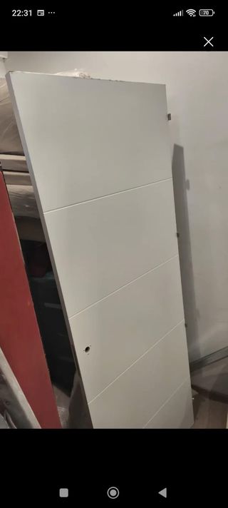 Puerta blanca abre a izquierda - 210x70cm