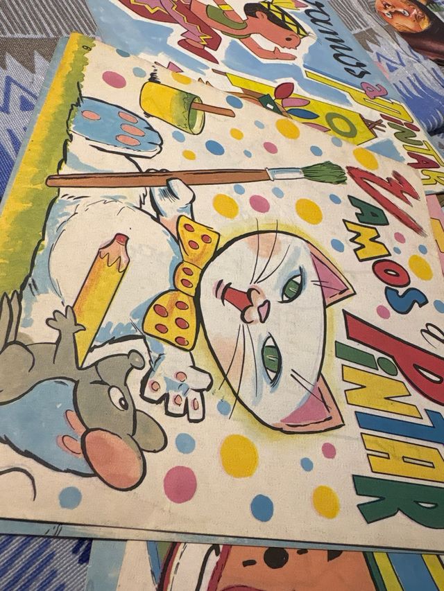 cuadernos de pintar retro años 70/80