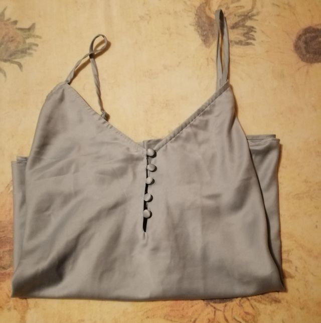 Canottiera in seta verde