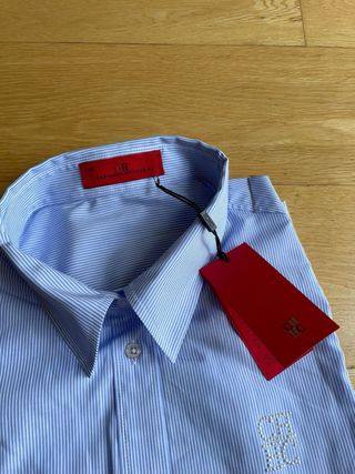Camisa Carolina Herrera azul rayas Talla 10 - M