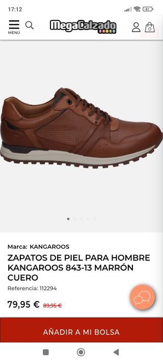 Zapatos Kangaroo marrón, talla 42