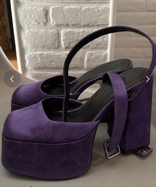 Zapatos plataforma Bershka lilas