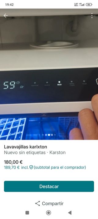 Lavavajillas Karlxton - Lavaplatos