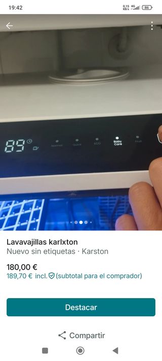 Lavavajillas Karlxton - Lavaplatos