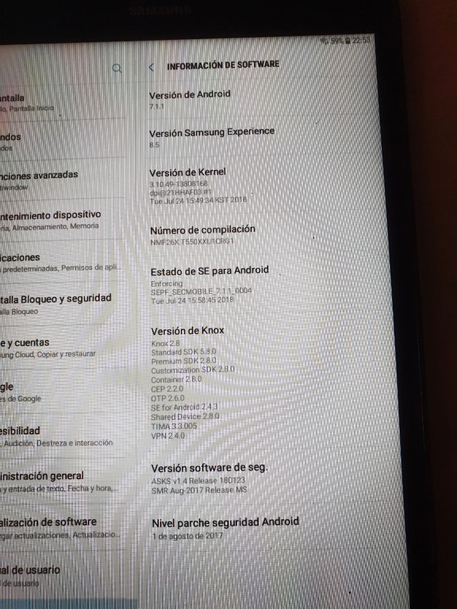 Tablet Samsung Galaxy Tab A - Negra