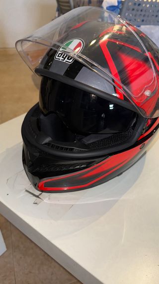 Casco AGV K3 - Rojo Negro