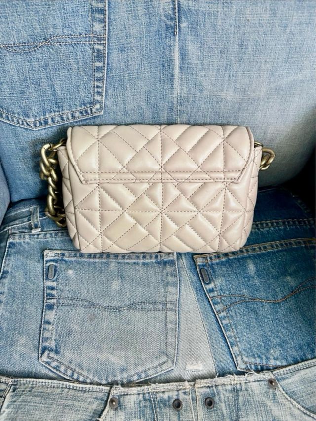 Bolso Zara beige bandolera