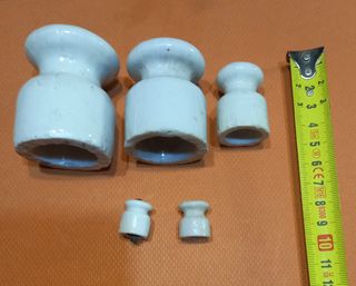 Aislantes porcelana antiguos x5