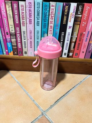 2 Garrafas Água - Rosa & Transparente