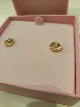 Pendientes Swarovski dorados