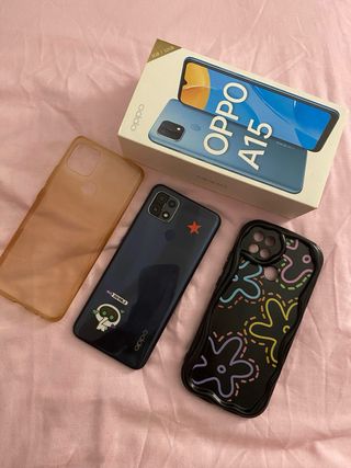 Telefono cellulare URGE Oppo A15 Navy Blue+scatola+cover
