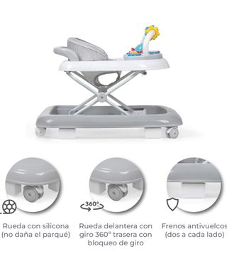 Andador Bebé Basic Gris - BabyWorld