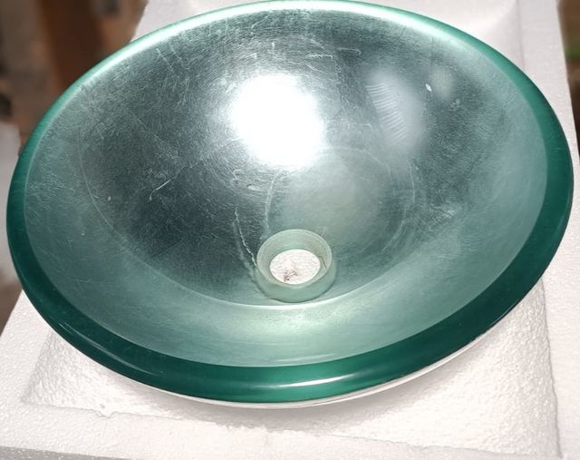 Lavabo vetro argento 