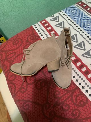 Botines beige mujer talla 36