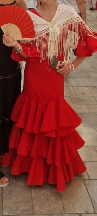 Vestido Flamenca niña talla 12
