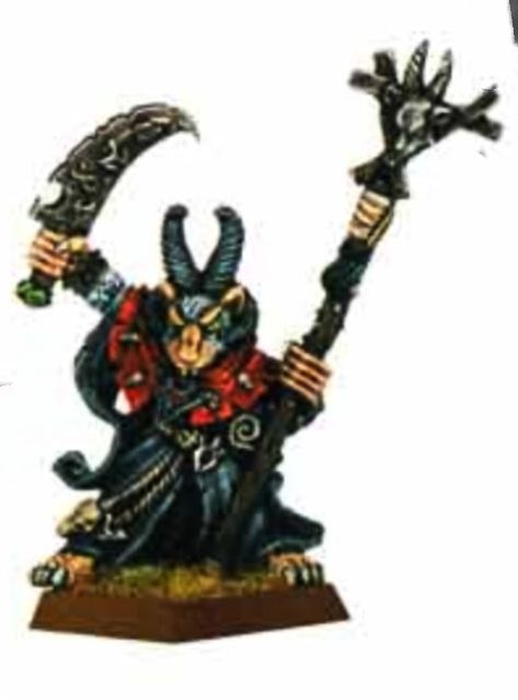 Miniatura Skaven Vidente Gris Warhammer