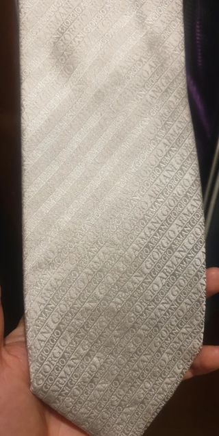 Corbata Armani - Beige y Gris