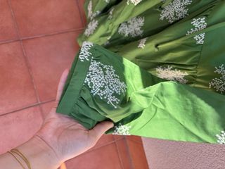 Vestido Bordado Verde Talla S