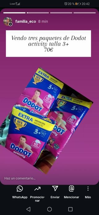 3 Paquetes Dodot Activity Talla 3+