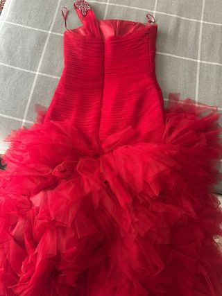 Vestido rojo Rosa Clará - Tul, un tirante