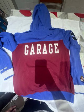 Felpa Frankie Garage blu e rossa