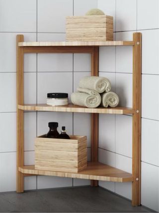 2 estantería bambú para baño 34x60cm