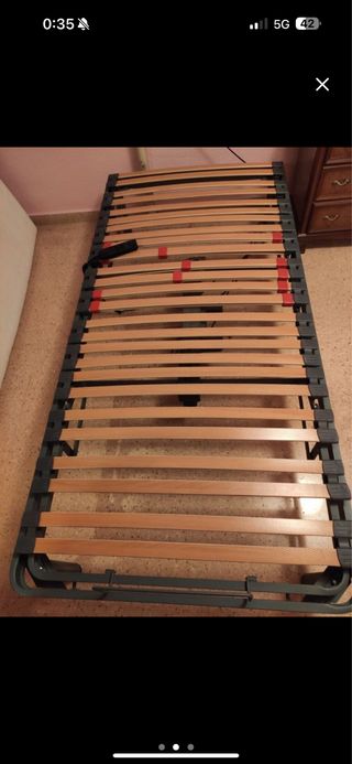 Cama articulada 90cm - marrón
