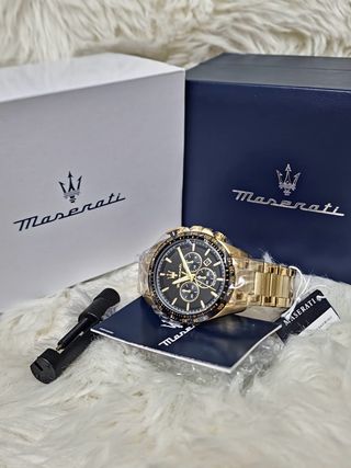 Reloj Maserati dorado - cronógrafo