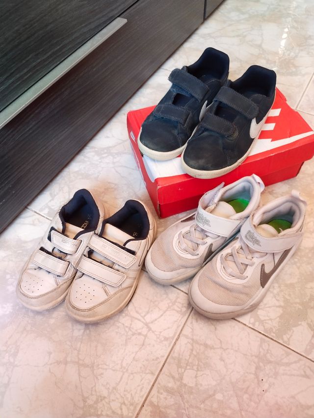 3 pares zapatillas niño velcro