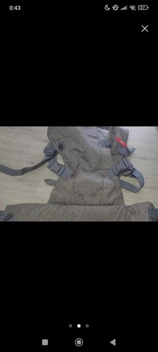 Mochila portabebés gris