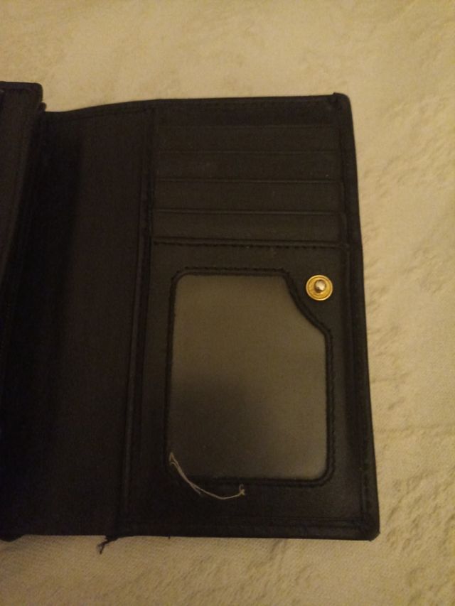 Cartera estampada beige-negro