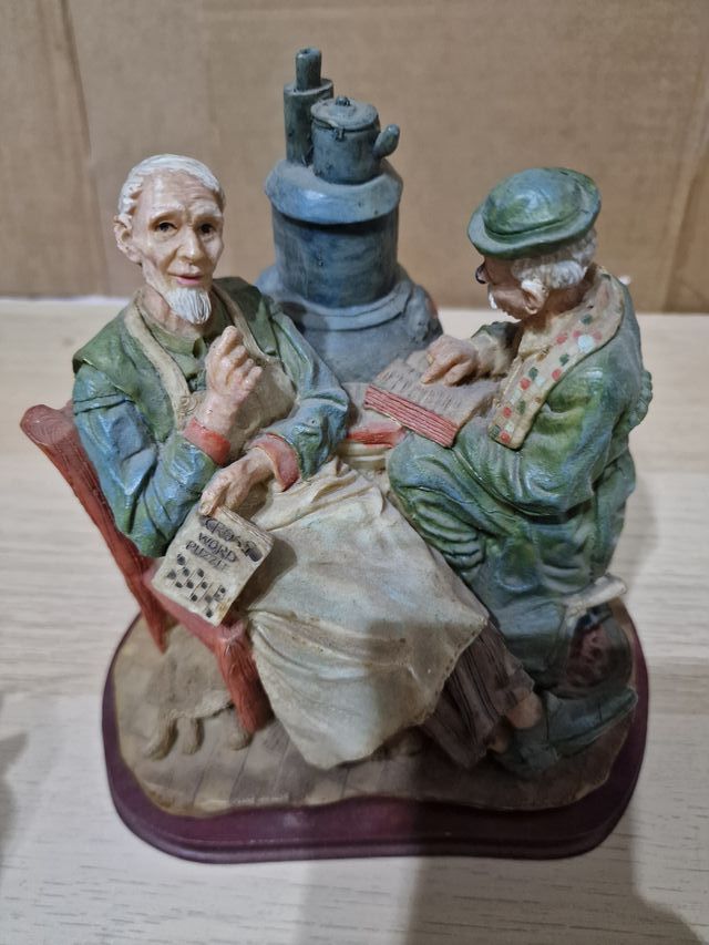 3 statue vintage in resina