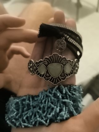 Brazaletes plata & turquesa