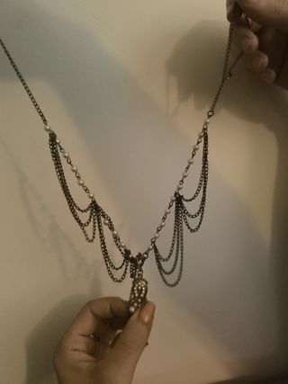 Colgante perlas cadenas