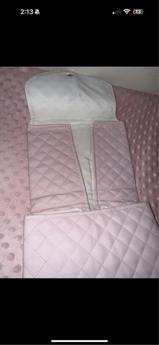Cambiador bebé rosa acolchado