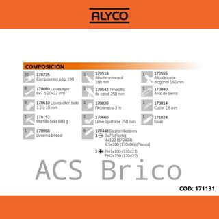 Caja Herramientas 67 Piezas Alyco 171131