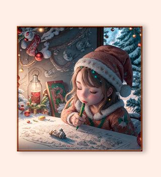 Decorative Art Print Christmas Letter 