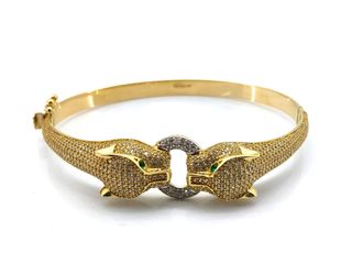 pulsera oro 18k con piedra con circonita