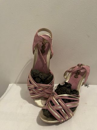 ZAPATOS MUJER YIN.MADE IN ITALY.-VIOLETA/PLATA N39