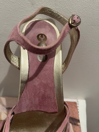 ZAPATOS MUJER YIN.MADE IN ITALY.-VIOLETA/PLATA N39