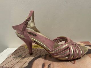 ZAPATOS MUJER YIN.MADE IN ITALY.-VIOLETA/PLATA N39