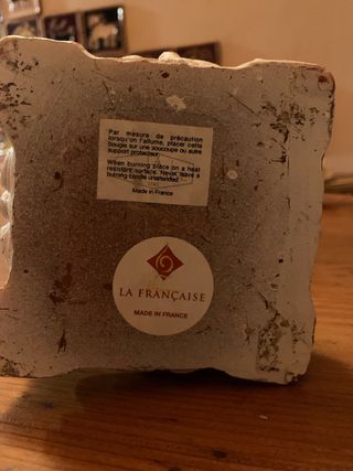 Candelabro shabby chic bianco in cera