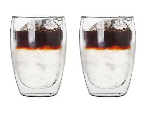 6 bicchieri in vetro a doppia parete