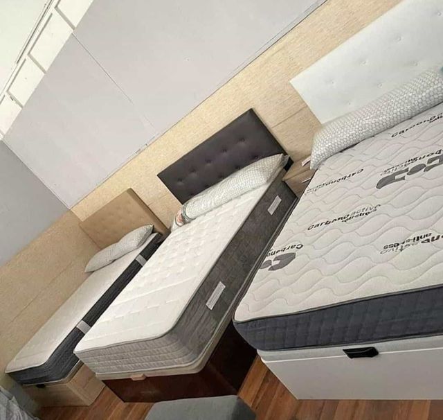 Canapé cama madera - cabecero piel sintética