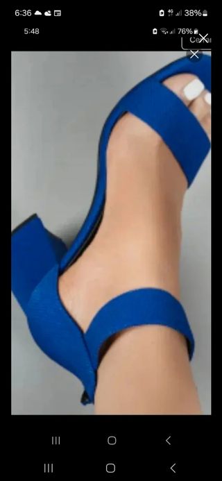 Sandalias azules tacón - talla 41