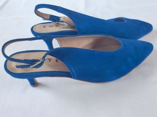 Zapatos Foster azul, talla 36